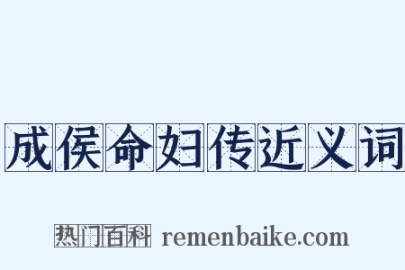成侯命妇传近义词是什么意思的图片